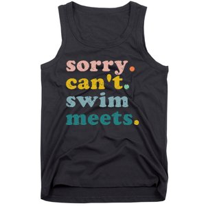 Sorry Can't Swim Meets Funny Retro Swimming Coach Swimmer Tank Top