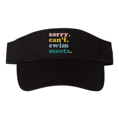 Sorry Can't Swim Meets Funny Retro Swimming Coach Swimmer Valucap Bio-Washed Visor