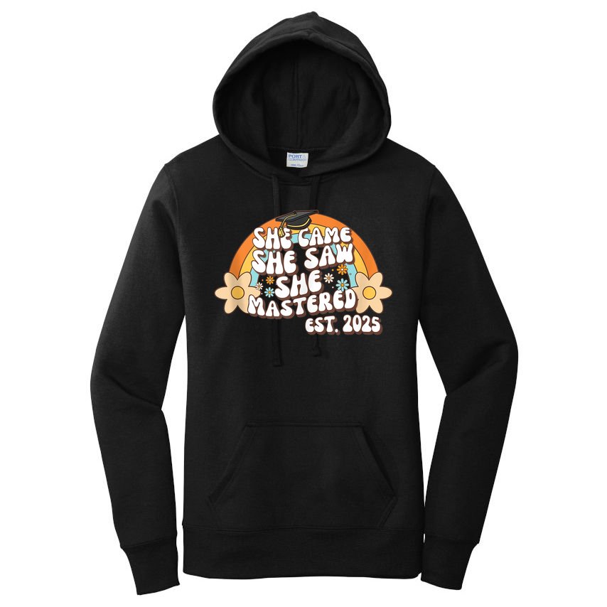 She Came She Saw She Mastered Master's Degree 2025 Graduate Women's Pullover Hoodie