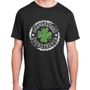 Shenanigans Coordinator Shamrock St. PatrickS Day Adult ChromaSoft Performance T-Shirt