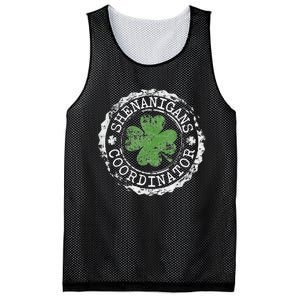 Shenanigans Coordinator Shamrock St. PatrickS Day Mesh Reversible Basketball Jersey Tank