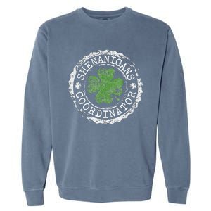 Shenanigans Coordinator Shamrock St. PatrickS Day Garment-Dyed Sweatshirt