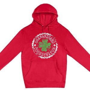 Shenanigans Coordinator Shamrock St. PatrickS Day Premium Pullover Hoodie