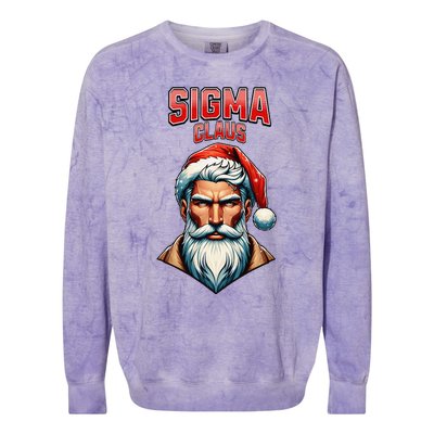 Sigma Claus Santa Brainrot Christmas Funny Colorblast Crewneck Sweatshirt