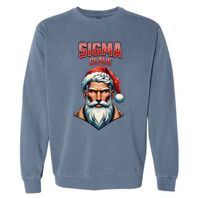 Sigma Claus Santa Brainrot Christmas Funny Garment-Dyed Sweatshirt