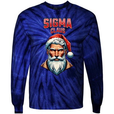 Sigma Claus Santa Brainrot Christmas Funny Tie-Dye Long Sleeve Shirt