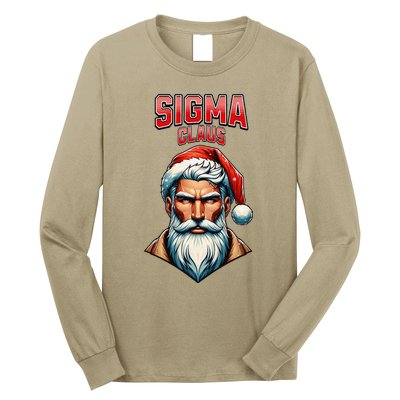 Sigma Claus Santa Brainrot Christmas Funny Long Sleeve Shirt