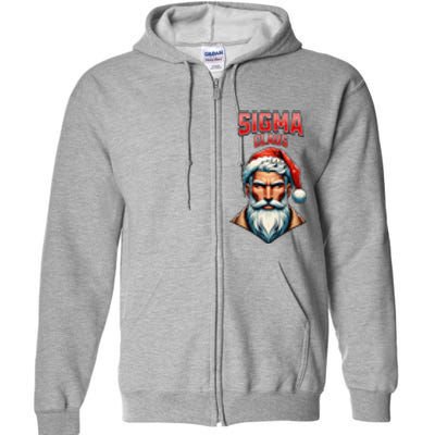 Sigma Claus Santa Brainrot Christmas Funny Full Zip Hoodie