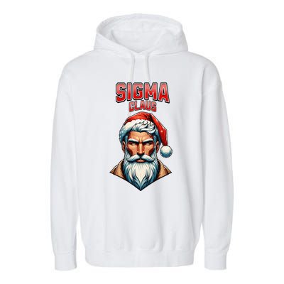 Sigma Claus Santa Brainrot Christmas Funny Garment-Dyed Fleece Hoodie