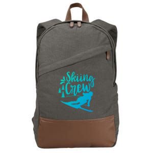 Skiing Crew Ski Winter Sports Skier Skiers Cute Gift Cotton Canvas Backpack