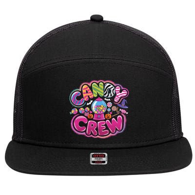 Sweetie Candy Squad Candy Land Candy Crew Halloween Pumpkins 7 Panel Mesh Trucker Snapback Hat