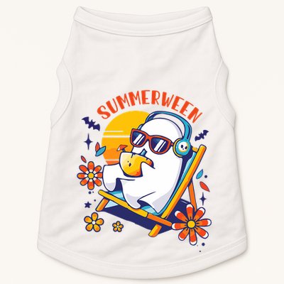 Summerween Cute Spooky Summer Ghost Halloween Lover Doggie Tank