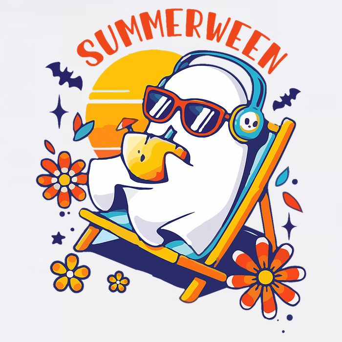 Summerween Cute Spooky Summer Ghost Halloween Lover Long Sleeve Shirt