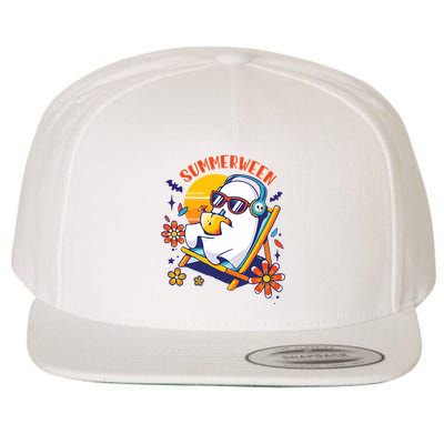 Summerween Cute Spooky Summer Ghost Halloween Lover Wool Snapback Cap