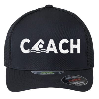 Swim Coach Swimming Coach Swim Teacher Swimmer Retro Flexfit Unipanel Trucker Cap