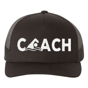 Swim Coach Swimming Coach Swim Teacher Swimmer Retro Yupoong Adult 5-Panel Trucker Hat