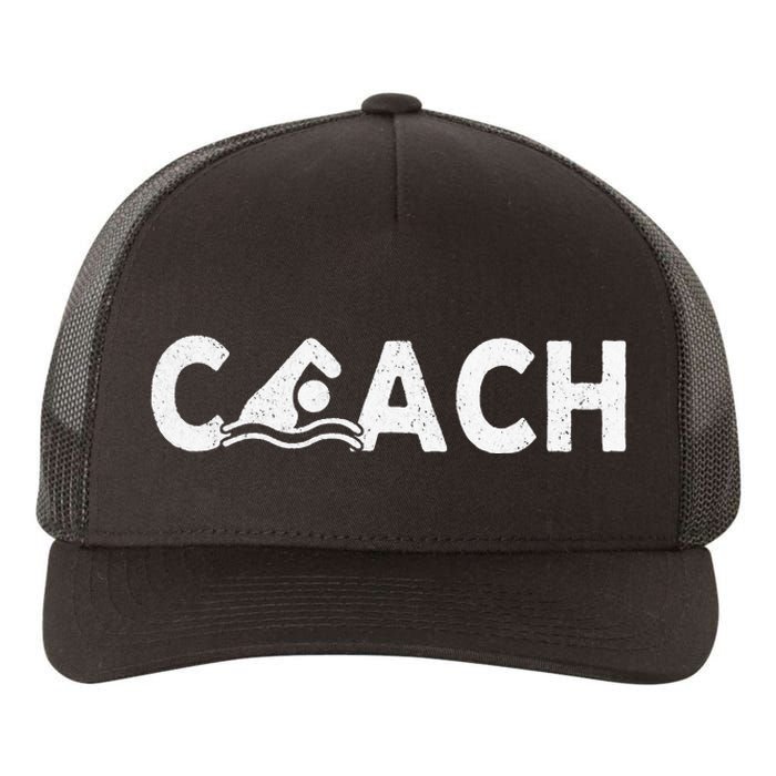 Swim Coach Swimming Coach Swim Teacher Swimmer Retro Yupoong Adult 5-Panel Trucker Hat