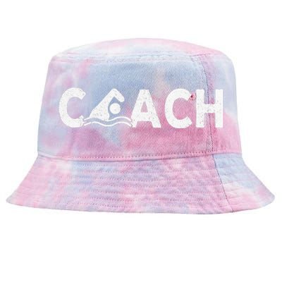 Swim Coach Swimming Coach Swim Teacher Swimmer Retro Tie-Dyed Bucket Hat