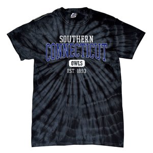 S.O.U.T.H.E.R.N .C.O.N.N.E.C.T.I.C.U.T State Owls Est. Date Tie-Dye T-Shirt