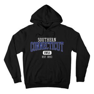 S.O.U.T.H.E.R.N .C.O.N.N.E.C.T.I.C.U.T State Owls Est. Date Tall Hoodie