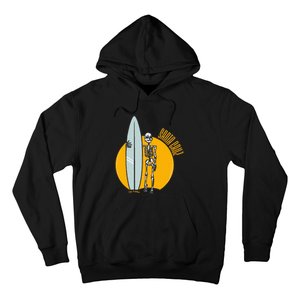 Santa Cruz Surf California Sunset Beach Surfing Skeleton Hoodie