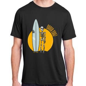 Santa Cruz Surf California Sunset Beach Surfing Skeleton Adult ChromaSoft Performance T-Shirt