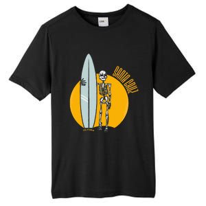 Santa Cruz Surf California Sunset Beach Surfing Skeleton Tall Fusion ChromaSoft Performance T-Shirt