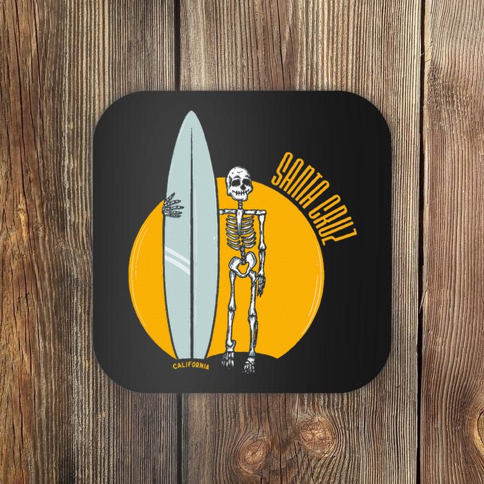 Santa Cruz Surf California Sunset Beach Surfing Skeleton Coaster