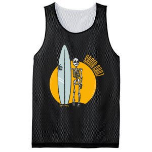 Santa Cruz Surf California Sunset Beach Surfing Skeleton Mesh Reversible Basketball Jersey Tank