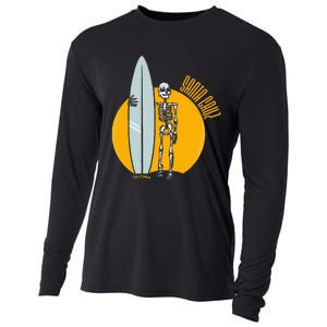 Santa Cruz Surf California Sunset Beach Surfing Skeleton Cooling Performance Long Sleeve Crew