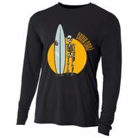 Santa Cruz Surf California Sunset Beach Surfing Skeleton Cooling Performance Long Sleeve Crew