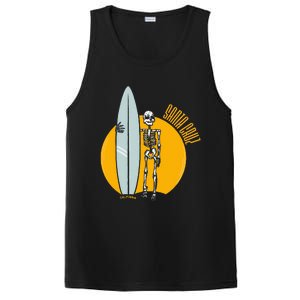 Santa Cruz Surf California Sunset Beach Surfing Skeleton PosiCharge Competitor Tank