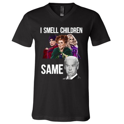 Smell Children Same Joe Biden V-Neck T-Shirt