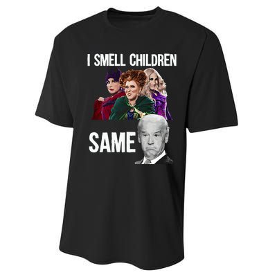 Smell Children Same Joe Biden Performance Sprint T-Shirt