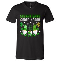 Shenanigans Coordinator St Patricks Day Gnomes Green Proud V-Neck T-Shirt