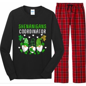 Shenanigans Coordinator St Patricks Day Gnomes Green Proud Long Sleeve Pajama Set