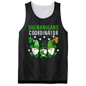 Shenanigans Coordinator St Patricks Day Gnomes Green Proud Mesh Reversible Basketball Jersey Tank