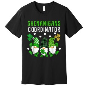 Shenanigans Coordinator St Patricks Day Gnomes Green Proud Premium T-Shirt