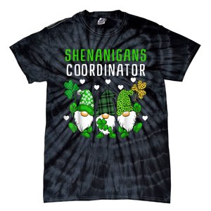 Shenanigans Coordinator St Patricks Day Gnomes Green Proud Tie-Dye T-Shirt