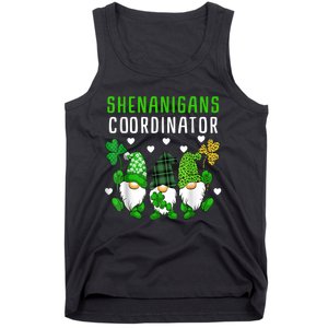 Shenanigans Coordinator St Patricks Day Gnomes Green Proud Tank Top