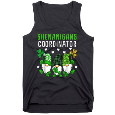 Shenanigans Coordinator St Patricks Day Gnomes Green Proud Tank Top