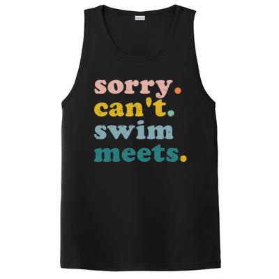 Sorry Can't Swim Meets Funny Retro Swimming Coach Swimmer PosiCharge Competitor Tank