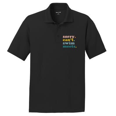 Sorry Can't Swim Meets Funny Retro Swimming Coach Swimmer PosiCharge RacerMesh Polo