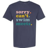 Sorry Can't Swim Meets Funny Retro Swimming Coach Swimmer Garment-Dyed Heavyweight T-Shirt