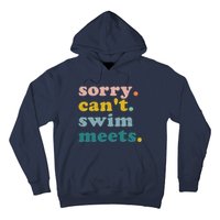 Sorry Can't Swim Meets Funny Retro Swimming Coach Swimmer Hoodie