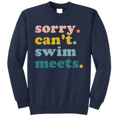 Sorry Can't Swim Meets Funny Retro Swimming Coach Swimmer Sweatshirt