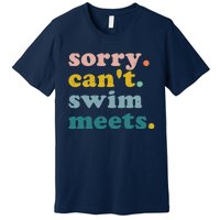 Sorry Can't Swim Meets Funny Retro Swimming Coach Swimmer Premium T-Shirt