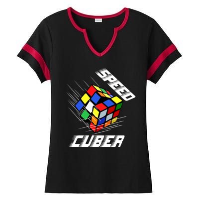 Speed Cuber Ladies Halftime Notch Neck Tee