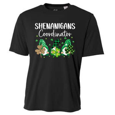 Shenanigans Coordinator Saint Irish Gnomes St. Patrick’s Day Cooling Performance Crew T-Shirt