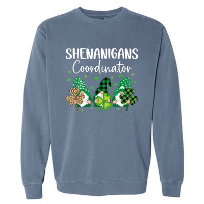 Shenanigans Coordinator Saint Irish Gnomes St. Patrick’s Day Garment-Dyed Sweatshirt